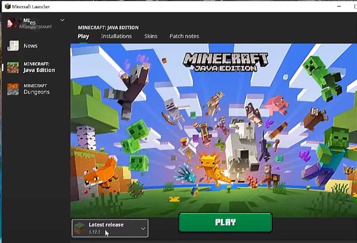Minecraft Home Screen